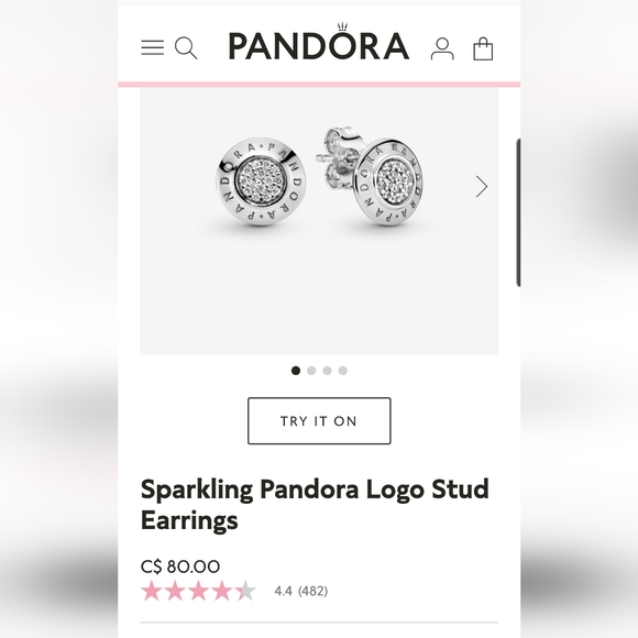 Pandora Jewelry - Pandora stud logo earrings sterling silver